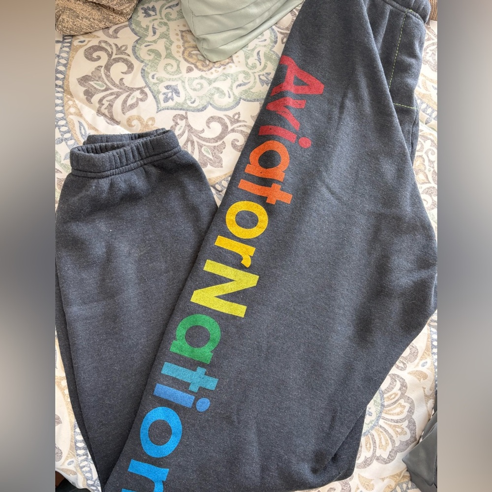 aviator nation sweatpants in charcoa